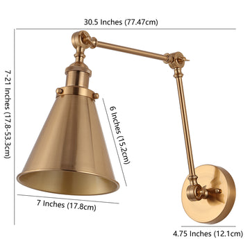 Rover 7" Adjustable Arm Metal LED Wall Sconce